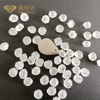 切られていないHPHT実験室によって育てられるラフ・ダイアモンド丸型SIの明快さのダイヤモンド対実質100%